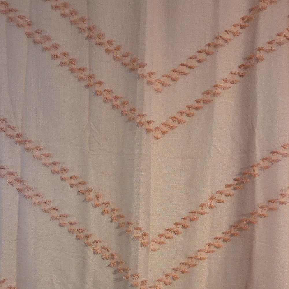 Cream and Peach Textured Fabric
